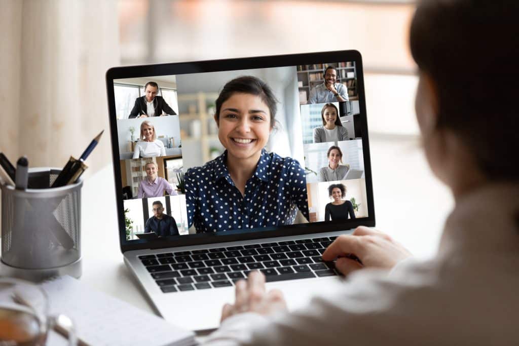 Laptop video call