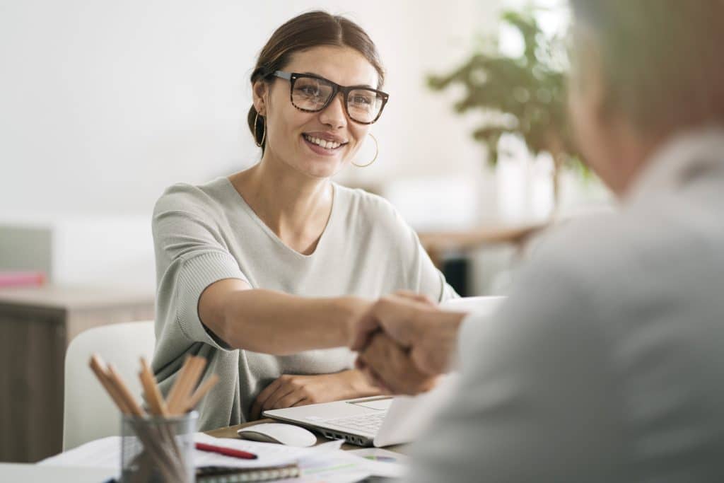 Business people handshake