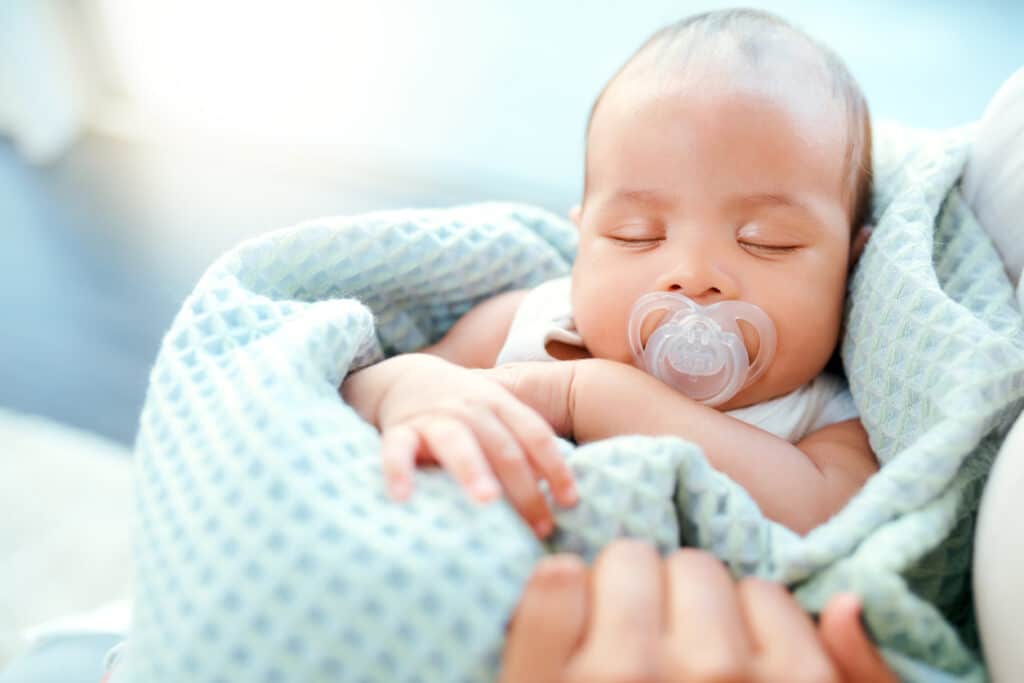 Photo of a sleeping baby