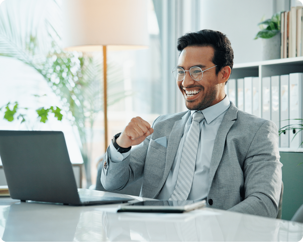 man happy accountant