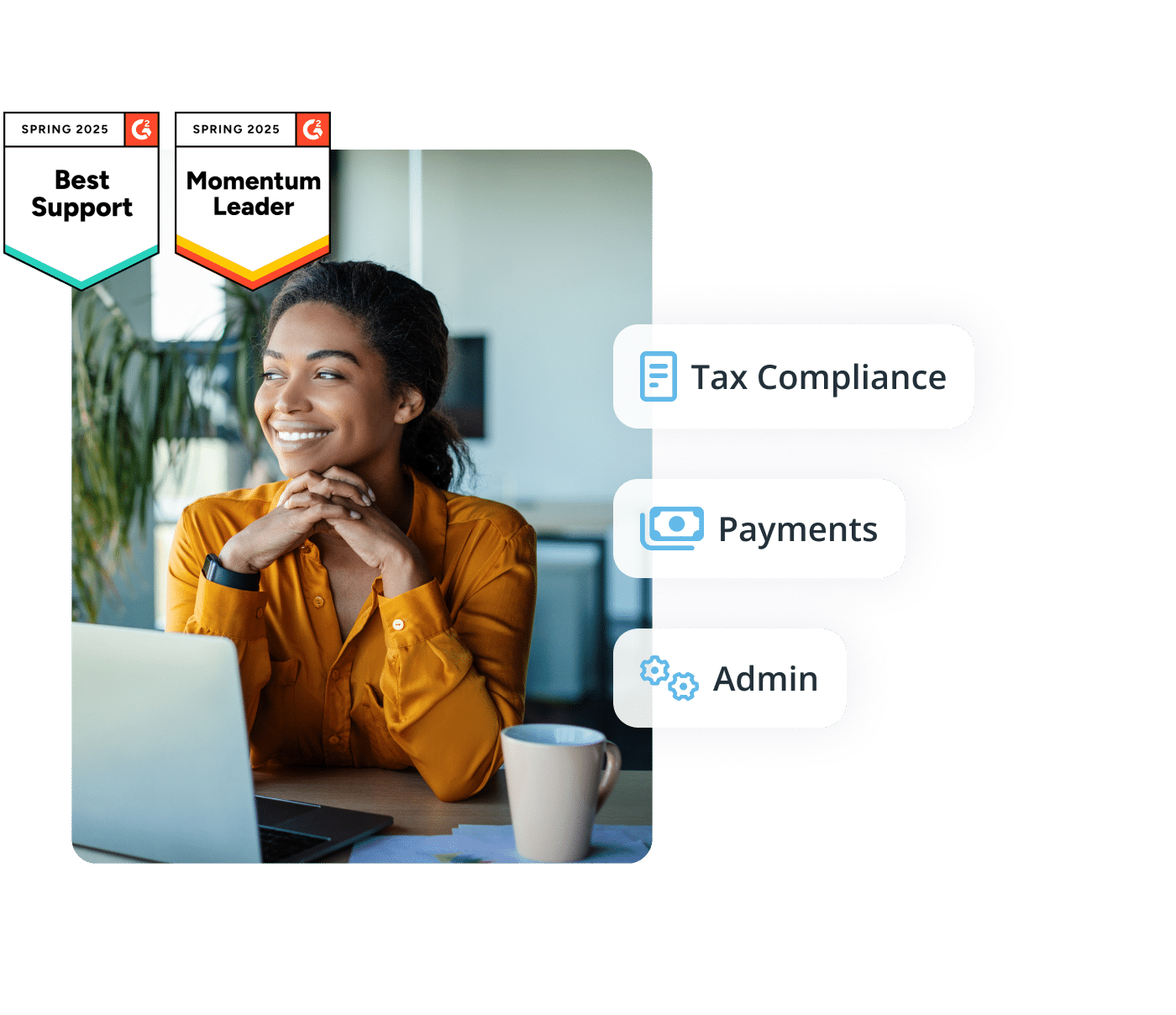 woman happy compliance payments admin awards 1